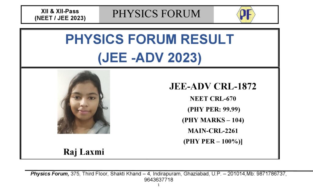 result jee adv 2023